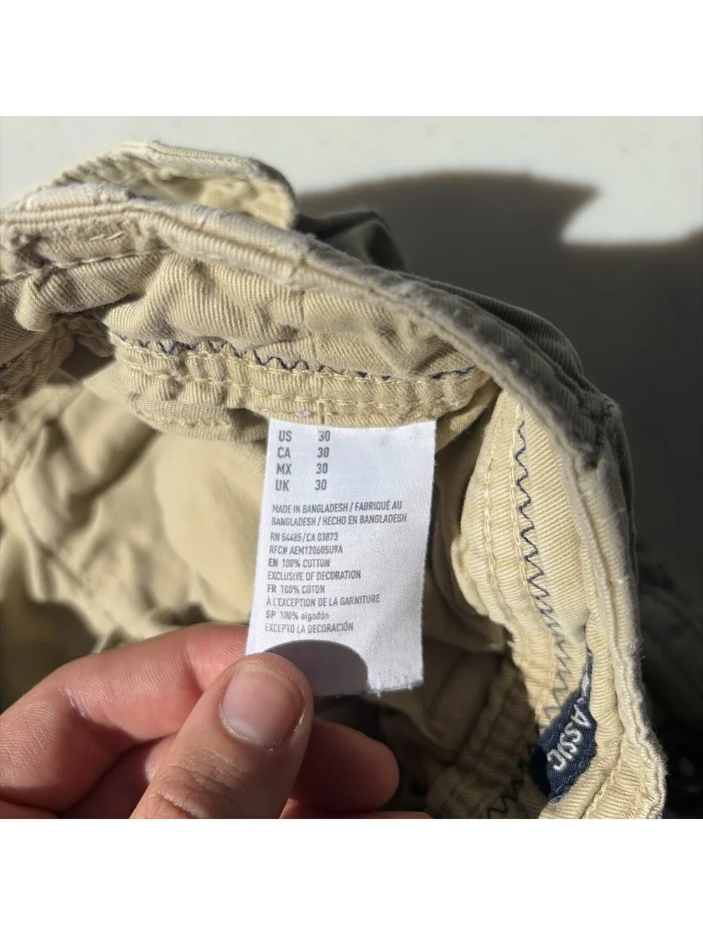 Vintage American Eagle Outfitters Cargo Shorts Mens Size 30 Tan Khaki Classic￼